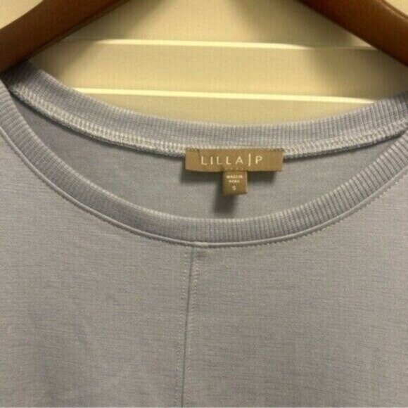 Lilla | P Anthropologie shift dropwaist dress Small Blue Flutter Fairy Peasant - Picture 8 of 8